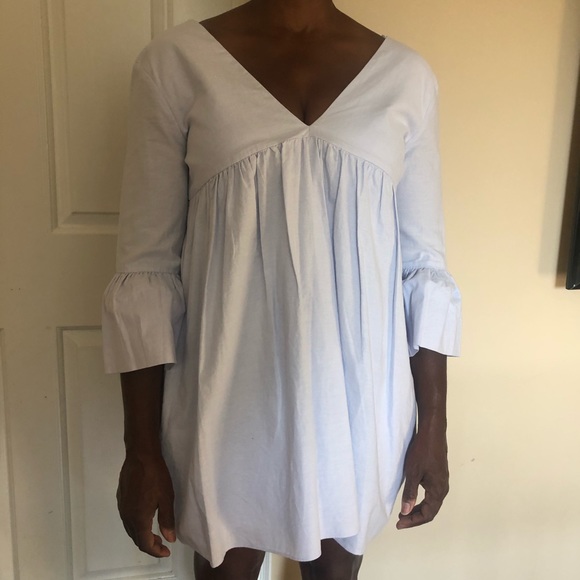 Zara jumpsuit dress with ruffled sleeves; size M. - Picture 8 of 10